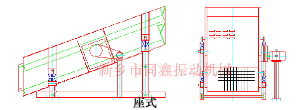 座式自定中心振動(dòng)篩外形示意圖-同鑫振動(dòng)機(jī)械